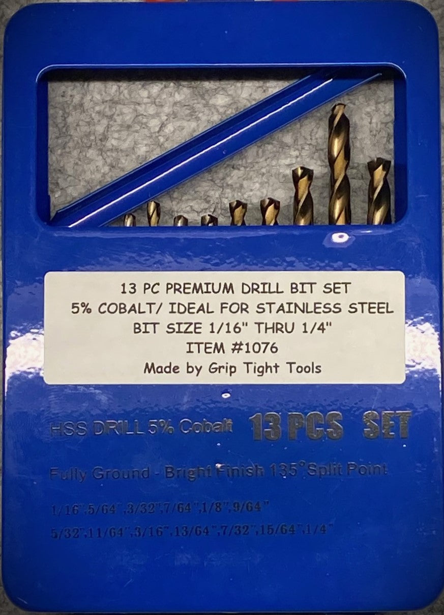 13 Pc Premium Drill Bit Set (Item #1076)