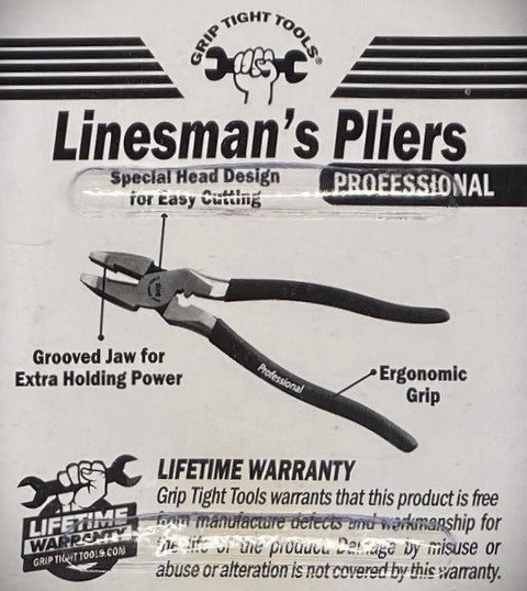 9 1/2" Linesman Pliers (Item #1074)