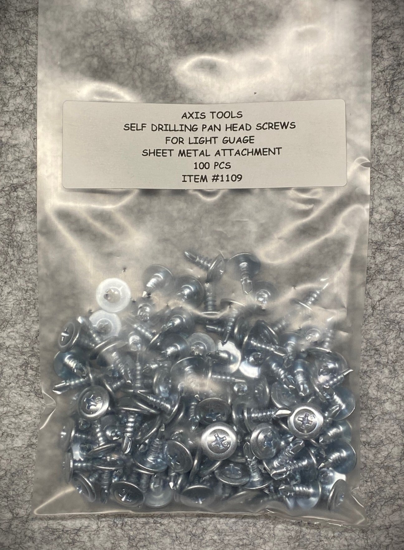 #8 self drill pan head screw 100 cnt (item #1109)