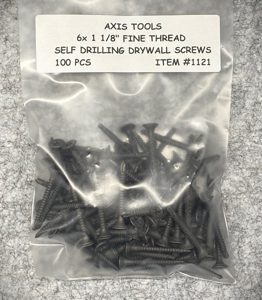 #6 x 1 1/8" self drill drywall screw 100 cnt (item #1121)